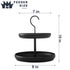 Hanging Metal 2-Tier Bird Feeder, Black